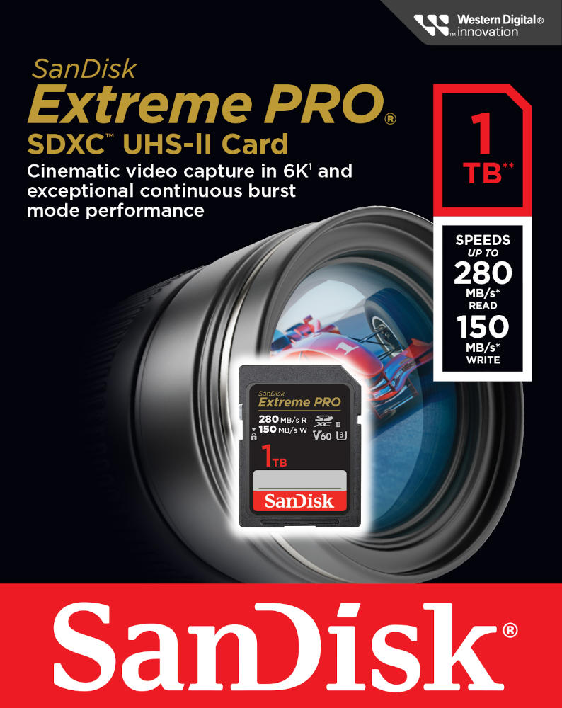 KARTA SANDISK EXTREME PRO SDXC 1TB - 280/150 MB/s V60 UHS-II