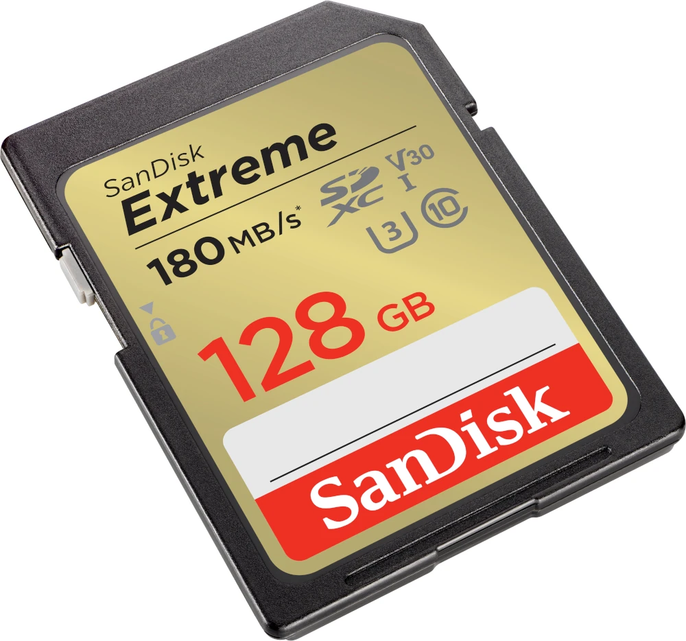 KARTA SANDISK EXTREME SDXC 128GB 180/90 MB/s A2 C10 V30 UHS-I U3
