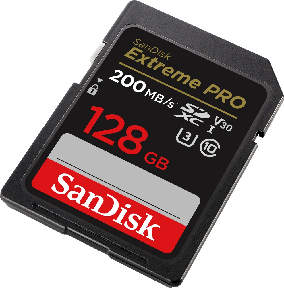 KARTA SANDISK EXTREME PRO SDXC 128GB 200/90 MB/s C10 V30 UHS-I U3