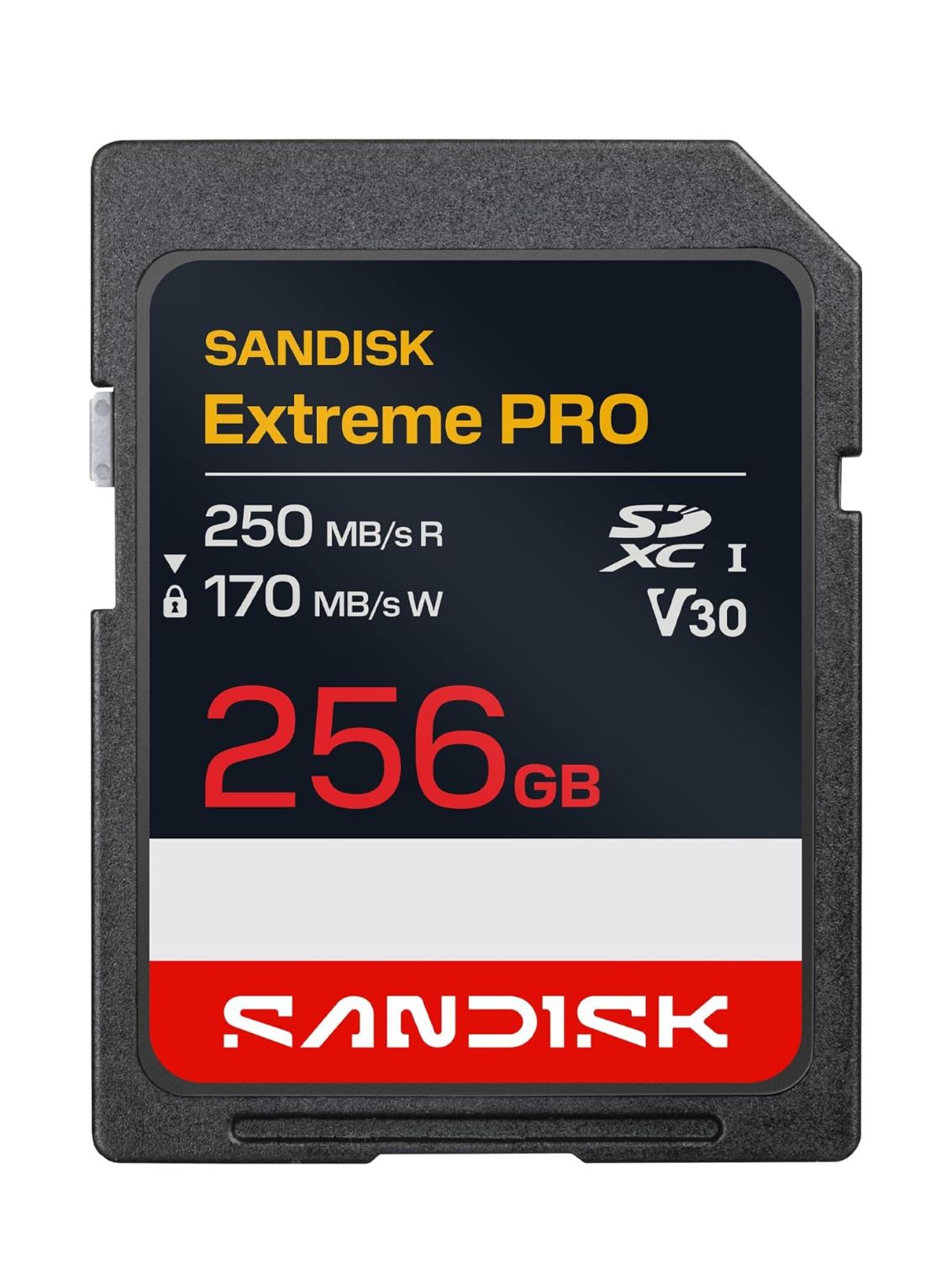 SanDisk Extreme PRO SDXC UHS-I, 256GB, 250/170MB/s, V30, U3 - karta pamięci 4K