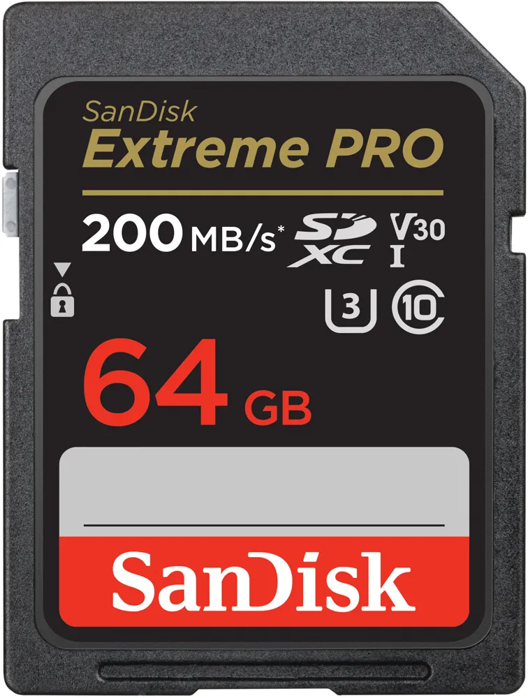 KARTA SANDISK EXTREME PRO SDXC 64GB 200/90 MB/s C10 V30 UHS-I U3