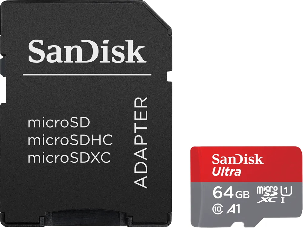 KARTA SANDISK ULTRA microSDXC 64 GB 140MB/s A1 Cl.10 UHS-I + ADAPTER
