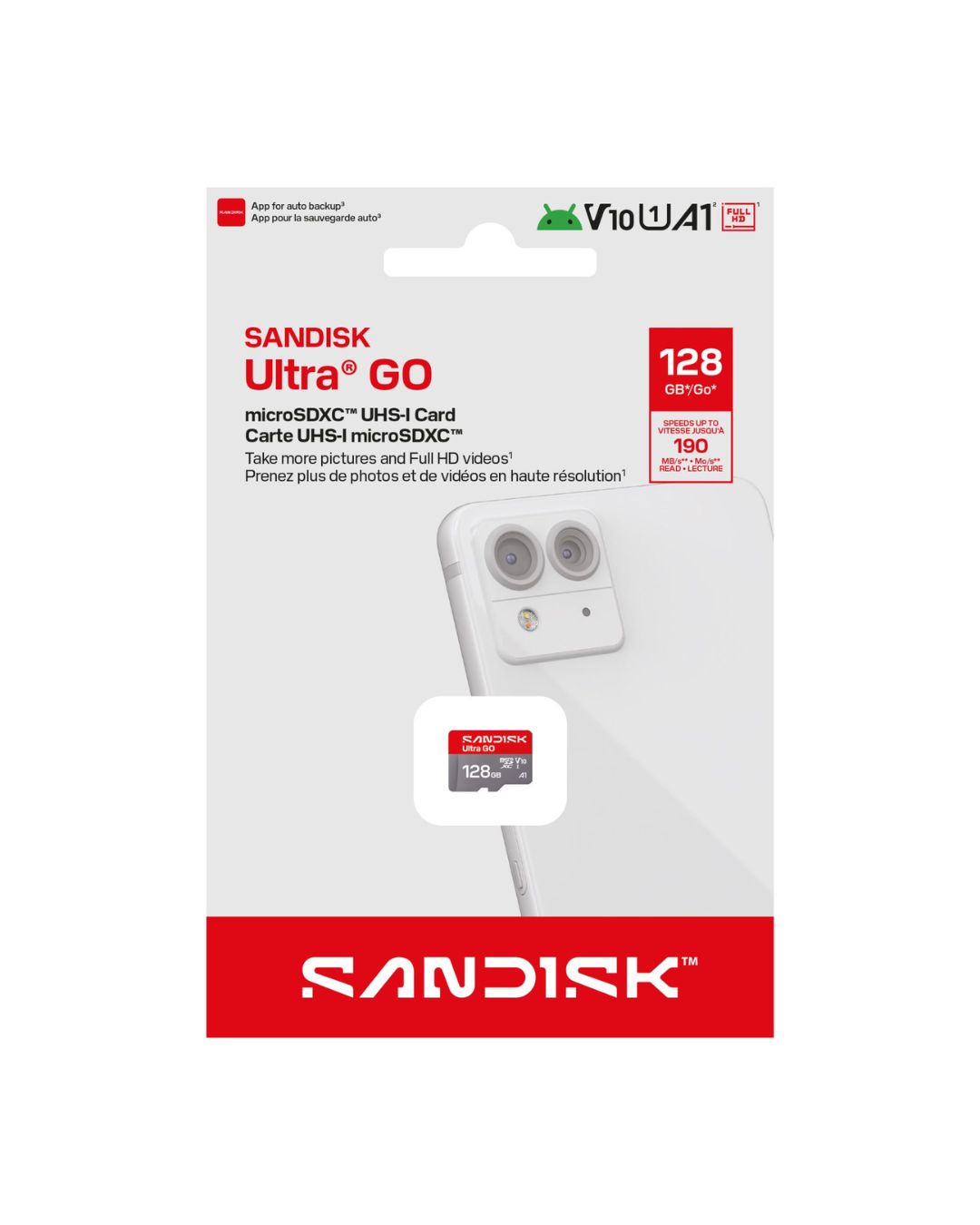Karta pamięci SanDisk Ultra GO, microSDXC, 64GB, UHS-I, 140MB/s, A1