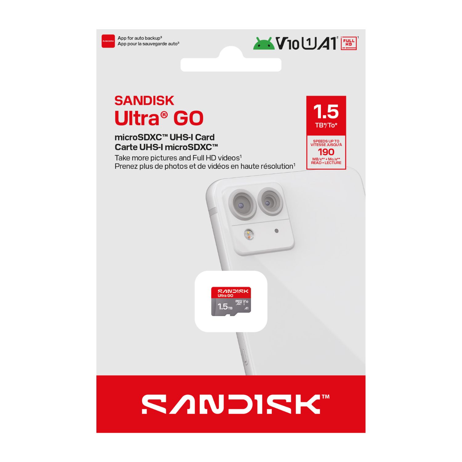 KARTA SANDISK ULTRA GO microSDXC UHS-I Card 190MB/s 1.5TB