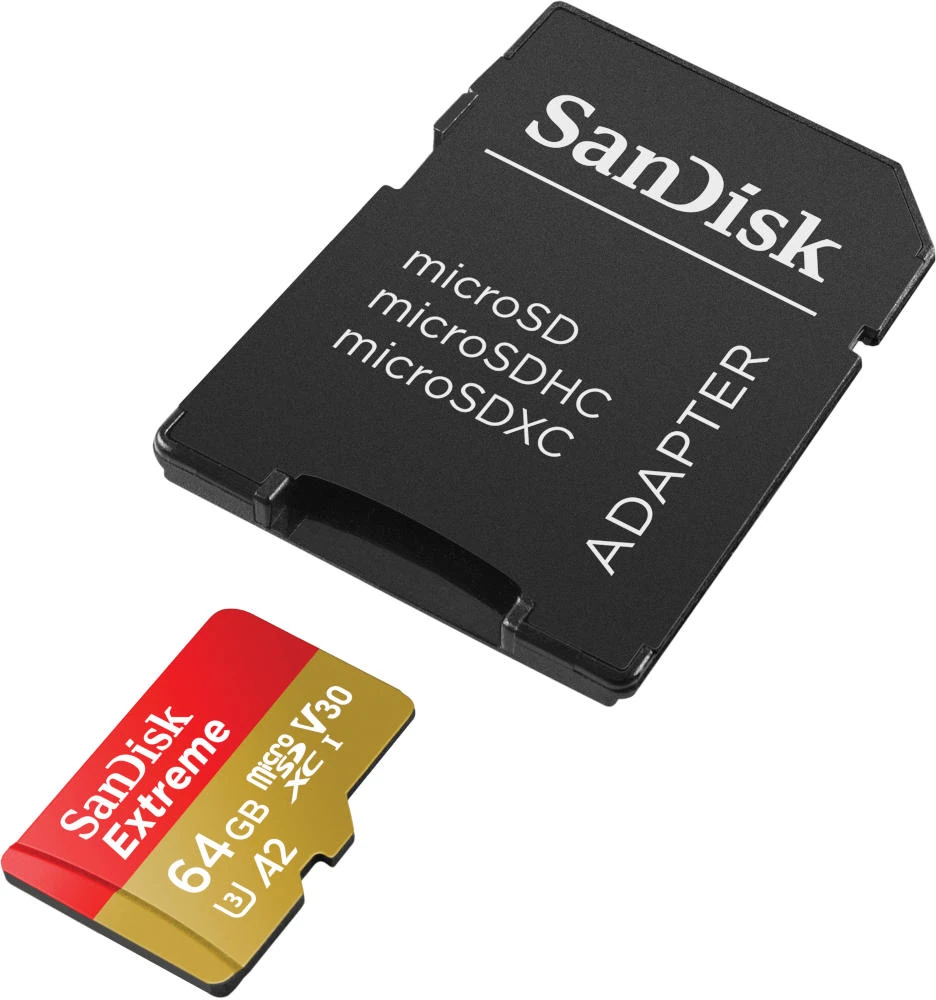 KARTA SANDISK EXTREME microSDXC 64 GB 170/80 MB/s A2 C10 V30 UHS-I U3 ActionCam