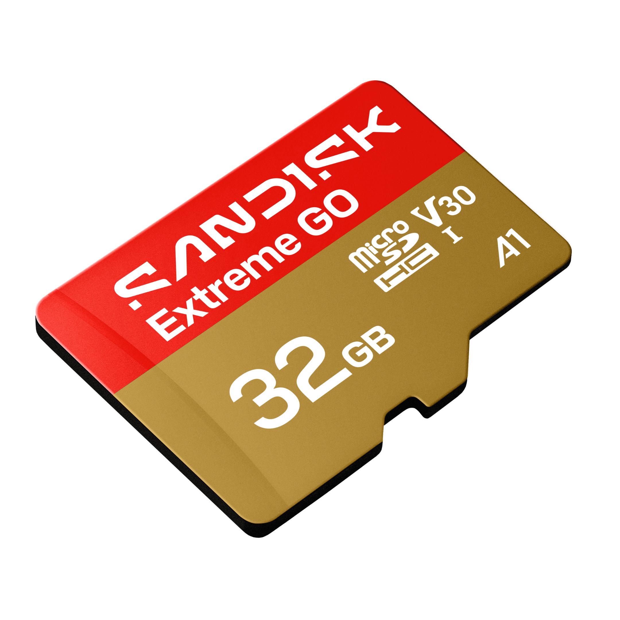 SanDisk Extreme GO microSDHC UHS-I 32GB, 100/60MB/s, A2, V30 - karta pamięci 4K
