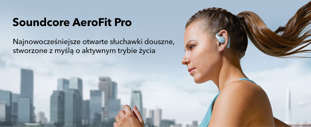 Słuchawki bezprzewodowe o otwartej konstrukcji Soundcore AeroFit Pro Błękitny