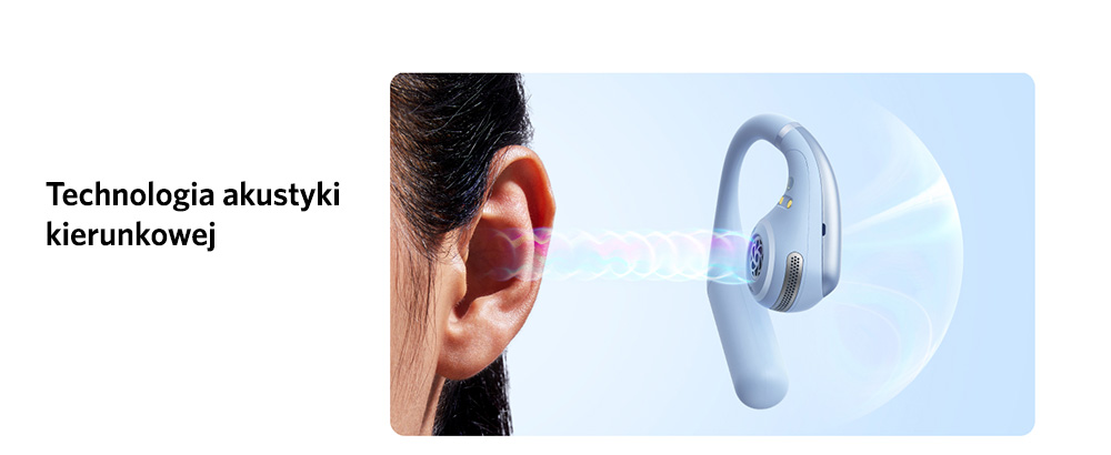 Słuchawki bezprzewodowe o otwartej konstrukcji Soundcore AeroFit Niebiesko- szare