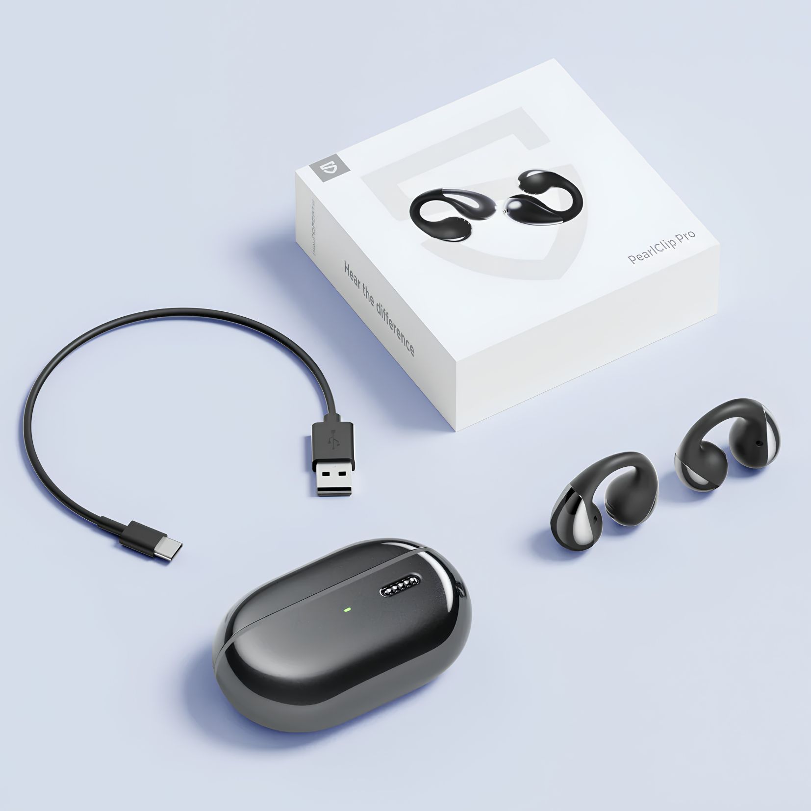 Słuchawki bezprzewodowe Soundpeats PearlClip Pro Beżowe