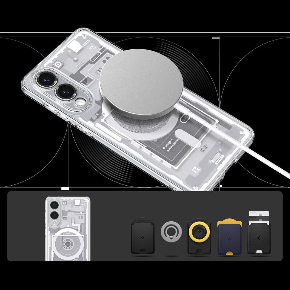 Etui Spigen Ultra Hybrid MagSafe Zero One White do Samsung Galaxy S25 Edge