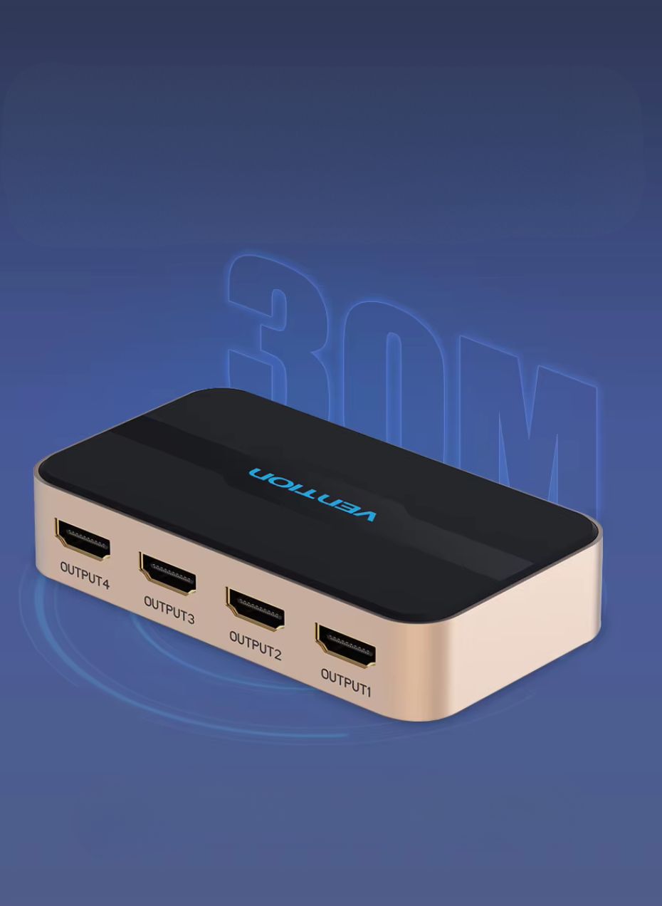 HDMI splitter Vention 1 wejście x 4 wyjść 4k@30hz