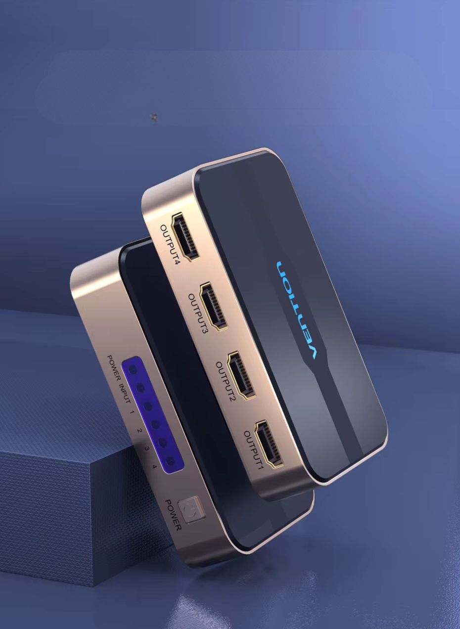HDMI splitter Vention 1 wejście x 4 wyjść 4k@30hz