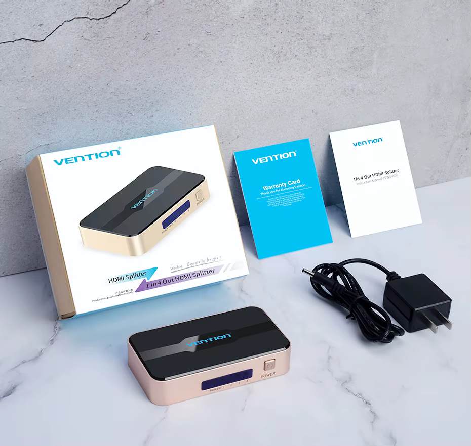 HDMI splitter Vention 1 wejście x 4 wyjść 4k@30hz