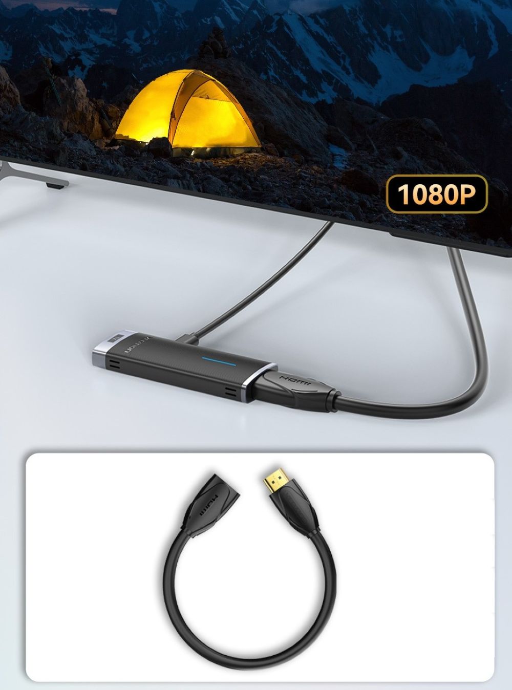 Bezprzewodowy transmiter HDMI Vention 5GHz 1080p 