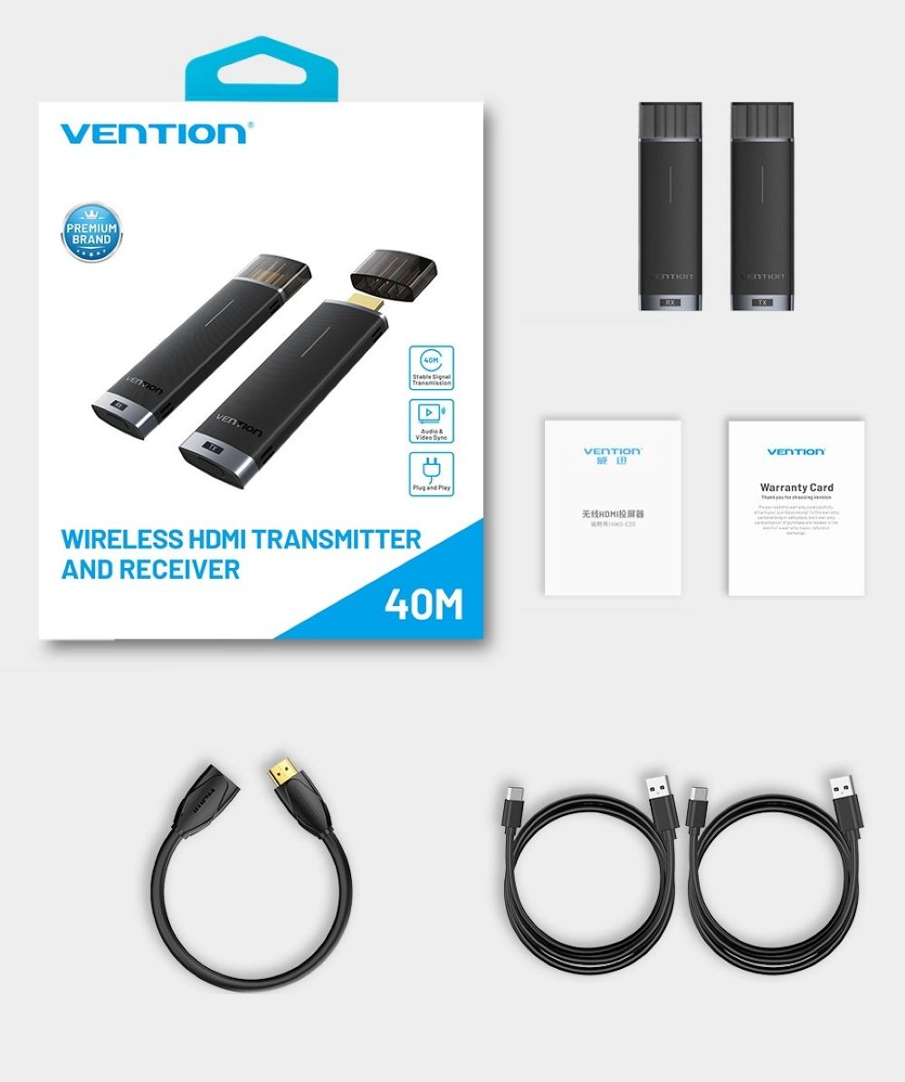 Bezprzewodowy transmiter HDMI Vention 5GHz 1080p 