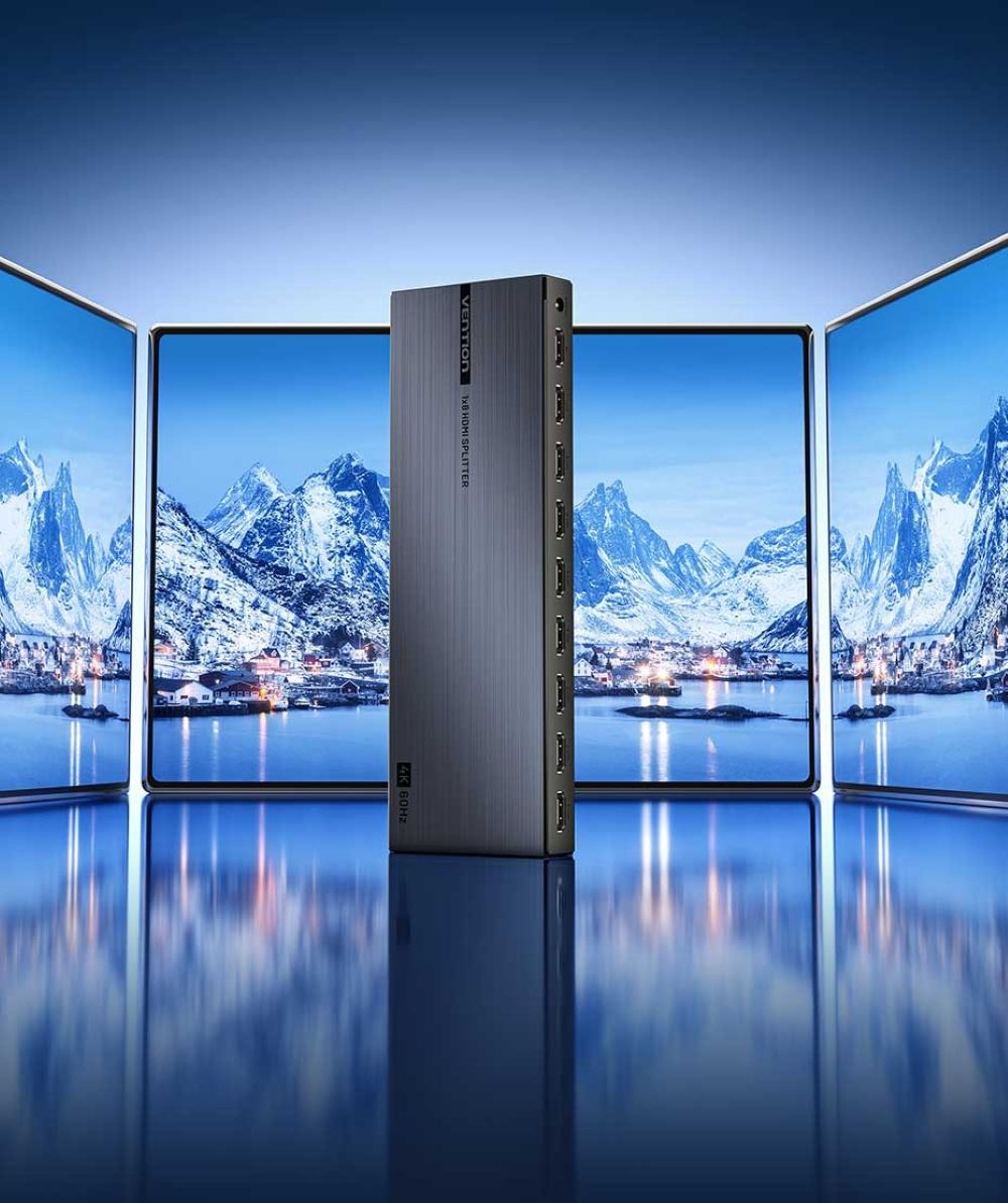 HDMI Splitter Vention 1 wejście x 8 wyjść 4K@60Hz 