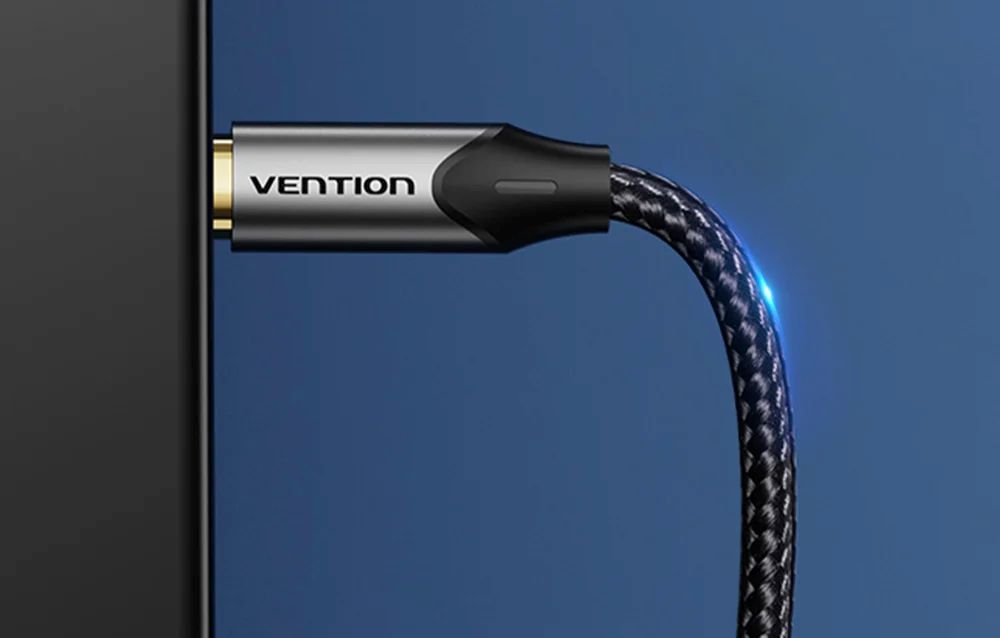 Kabel audio optyczny Vention w oplocie z aluminiowym złączem 5m szary