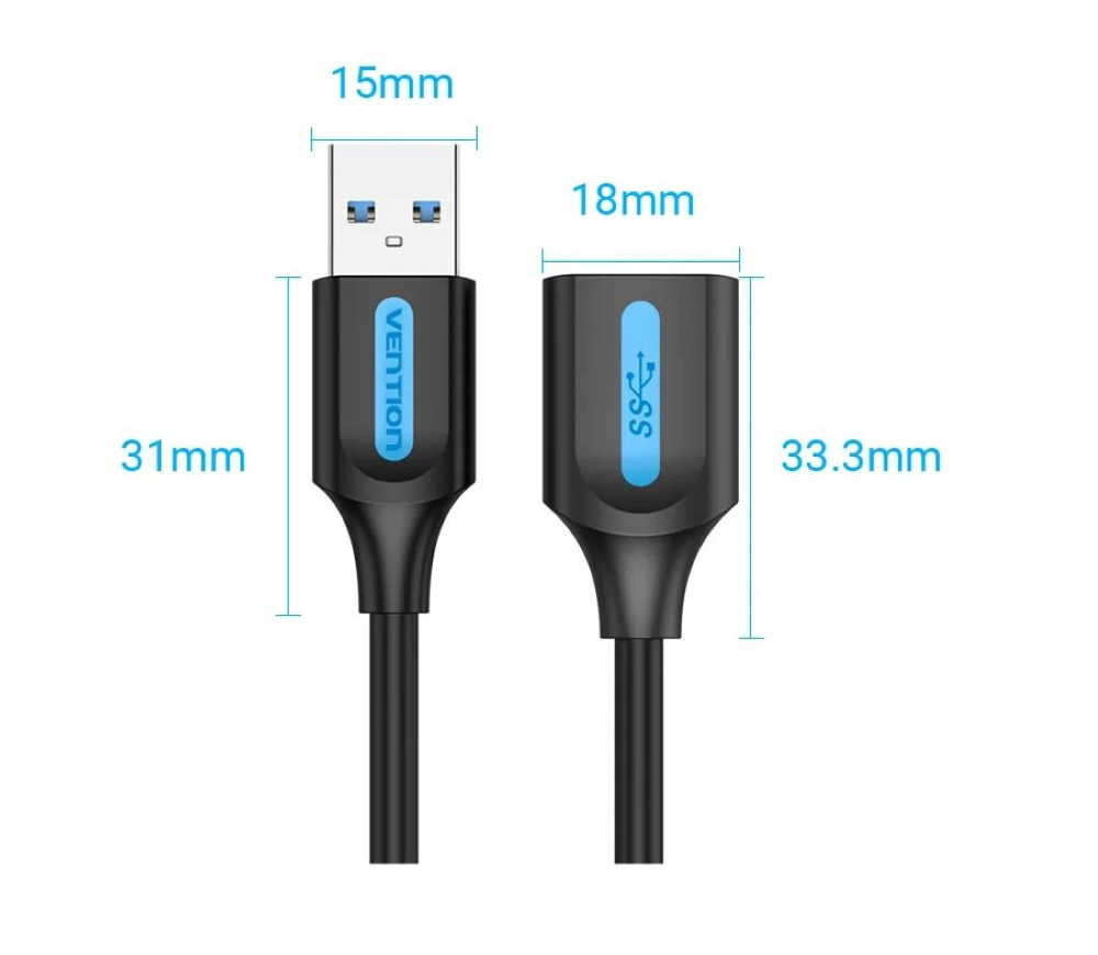 Przedłużacz USB 3.0 Vention 0.5m