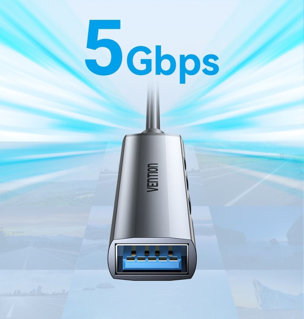 Mini Hub USB 3.0 Vention 4w1 0.15m