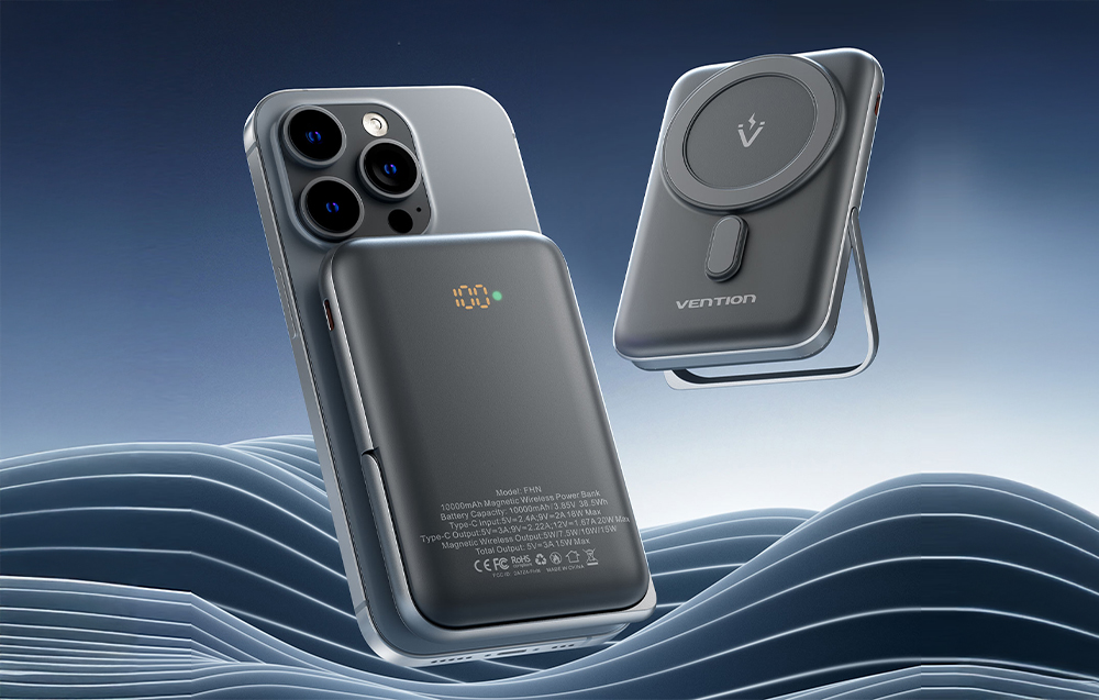 Powerbank Vention 20W PD 10000 mAh czarny