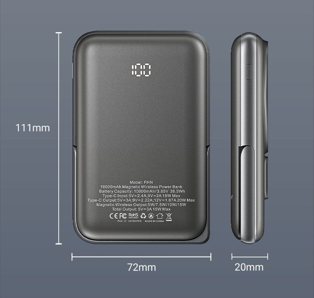 Powerbank Vention 20W PD 10000 mAh czarny
