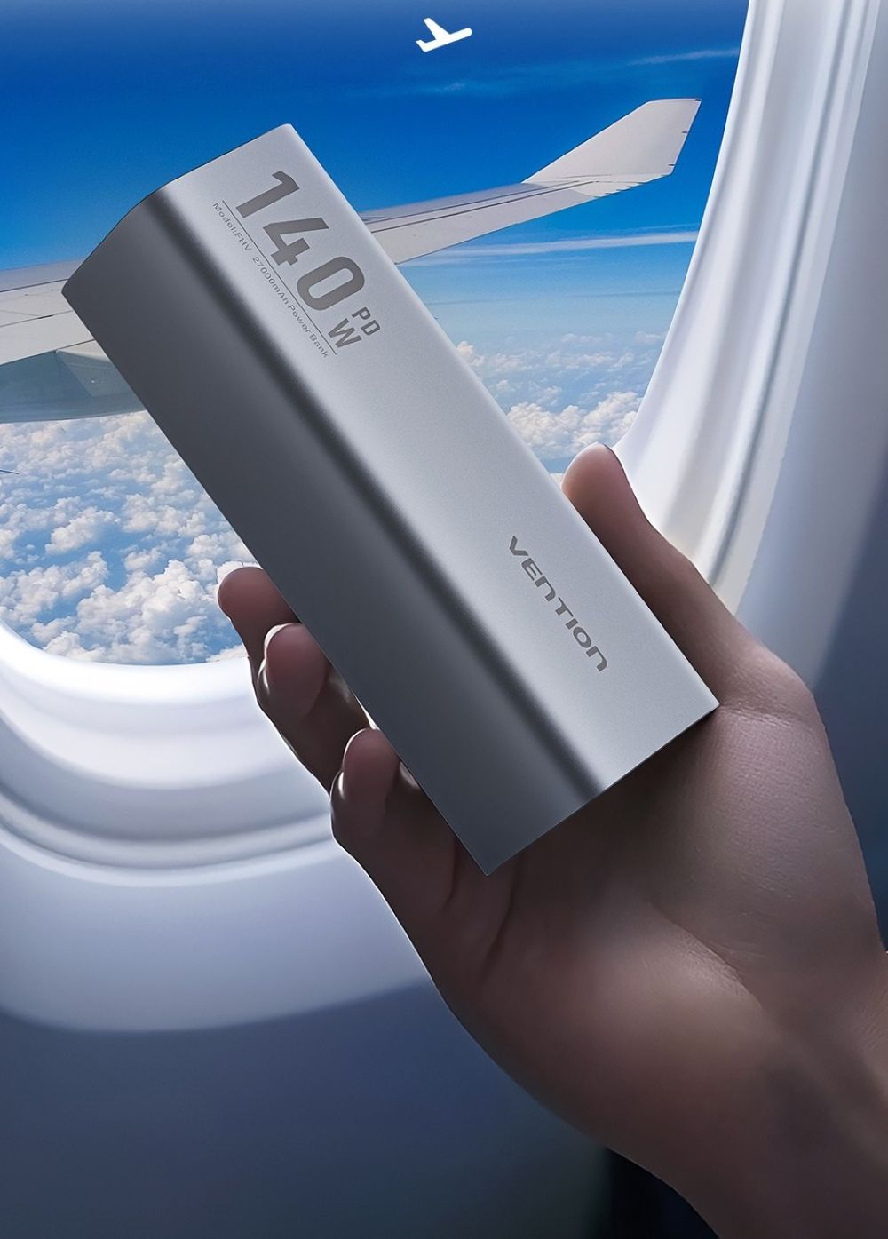 Powerbank Vention 27000mAh 140W PD 3.1 + kabel USB-C 240W