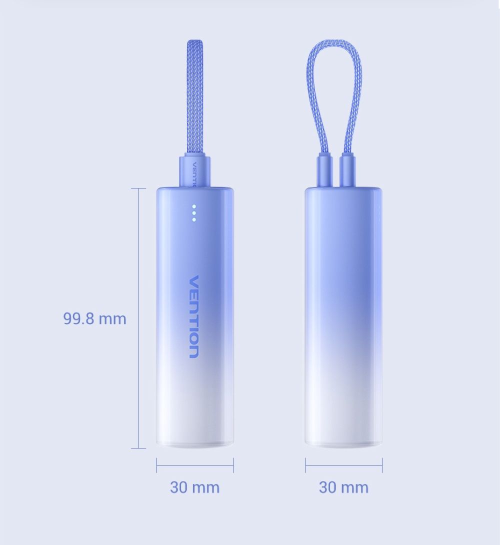 Powerbank Vention 20W PD USB-C Lightning 5000 mAh różowy gradient