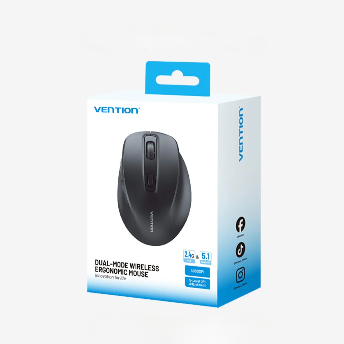 Bezprzewodowa mysz komputerowa Vention Dual-Mode 2.4Ghz + Bluetooth 5.1