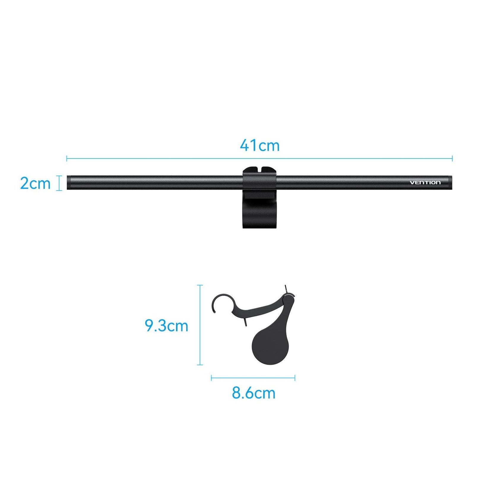  Light Bar lampka na monitor Vention USB 3 barwy swiatła z akumulatorem czarny 