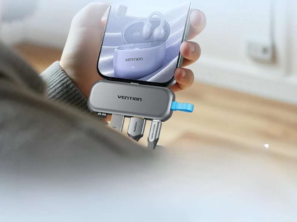 Stacja dokująca Vention 4w1 USB-C 4K 60Hz 100W, PD, bez kabla