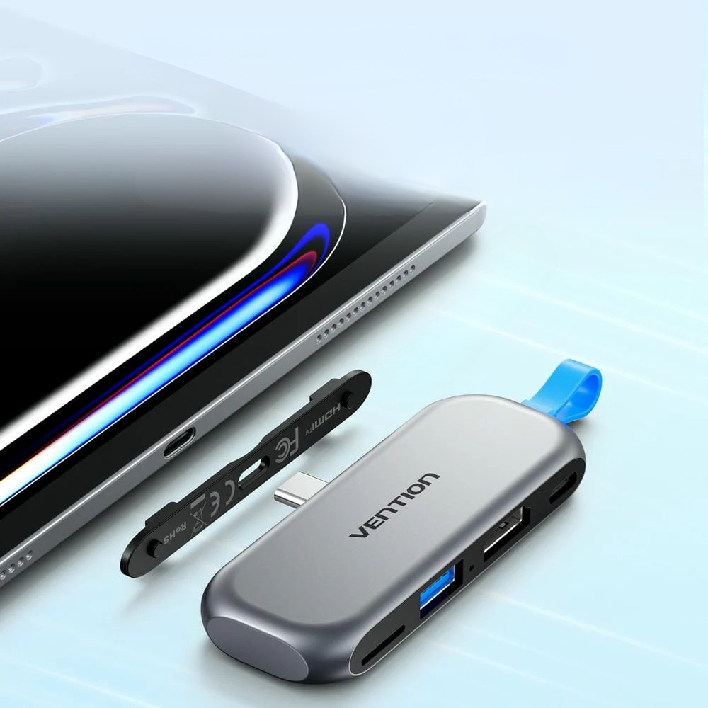 Stacja dokująca Vention 4w1 USB-C 4K 60Hz 100W, PD, bez kabla