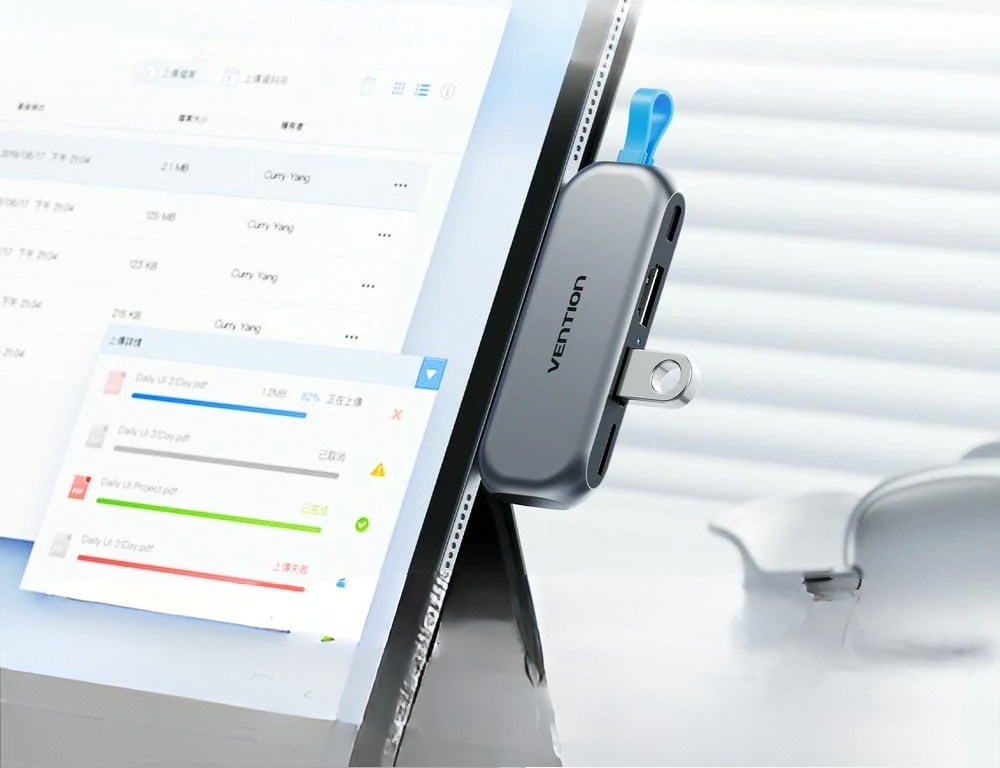Stacja dokująca Vention 4w1 USB-C 4K 60Hz 100W, PD, bez kabla