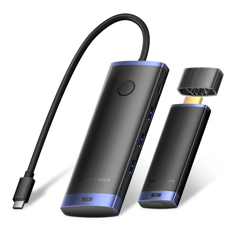 Bezprzewodowy Transmiter HDMI ze Stacją Dokującą 6w1 Vention USB-C