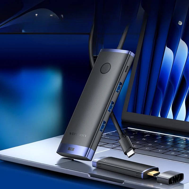 Bezprzewodowy Transmiter HDMI ze Stacją Dokującą 6w1 Vention USB-C