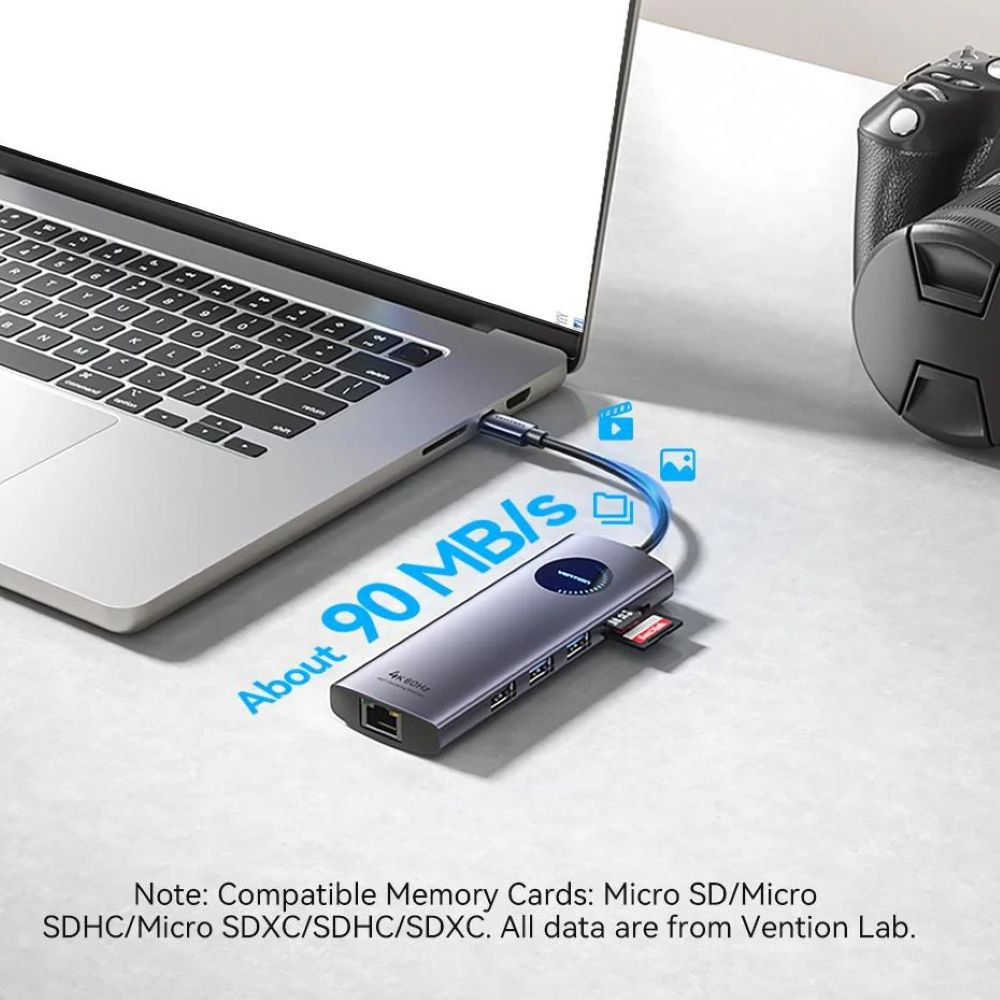 Stacja dokująca Vention 9w1 MST USB-C 4K 100W PD 5Gbps