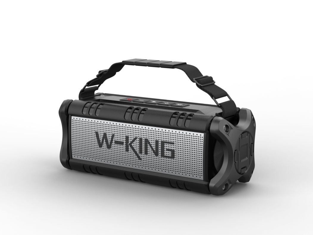 Przenośny głośnik bezprzewodowy W-KING D8 czarno-srebrny