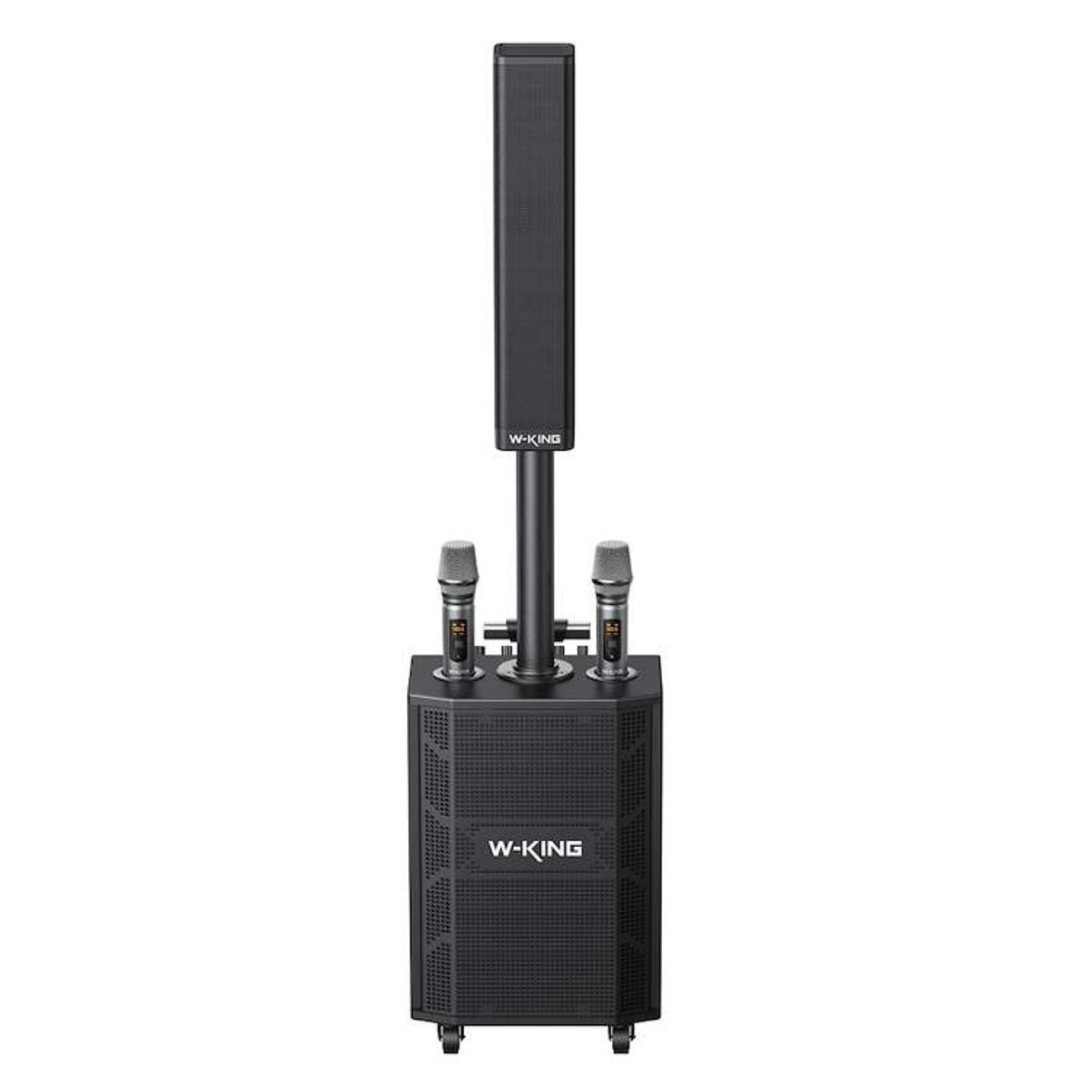 Przenośny głośnik bezprzewodowy W-King K22 z 2 mikrofonami czarny