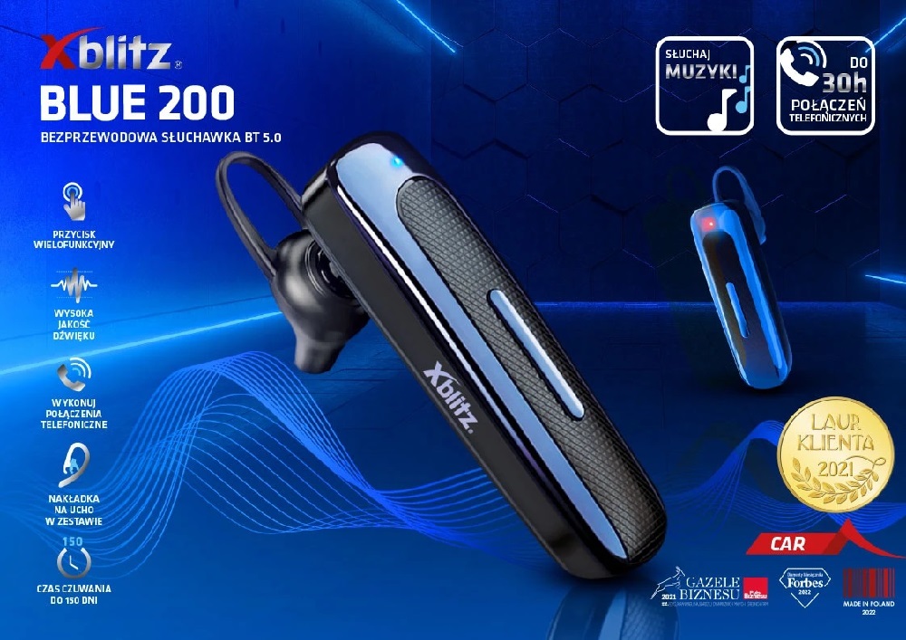 Słuchawki bezprzewodowe Xblitz BT Blue 200